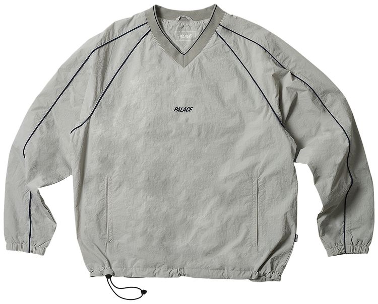Palace Piped Shell Pullover Grey