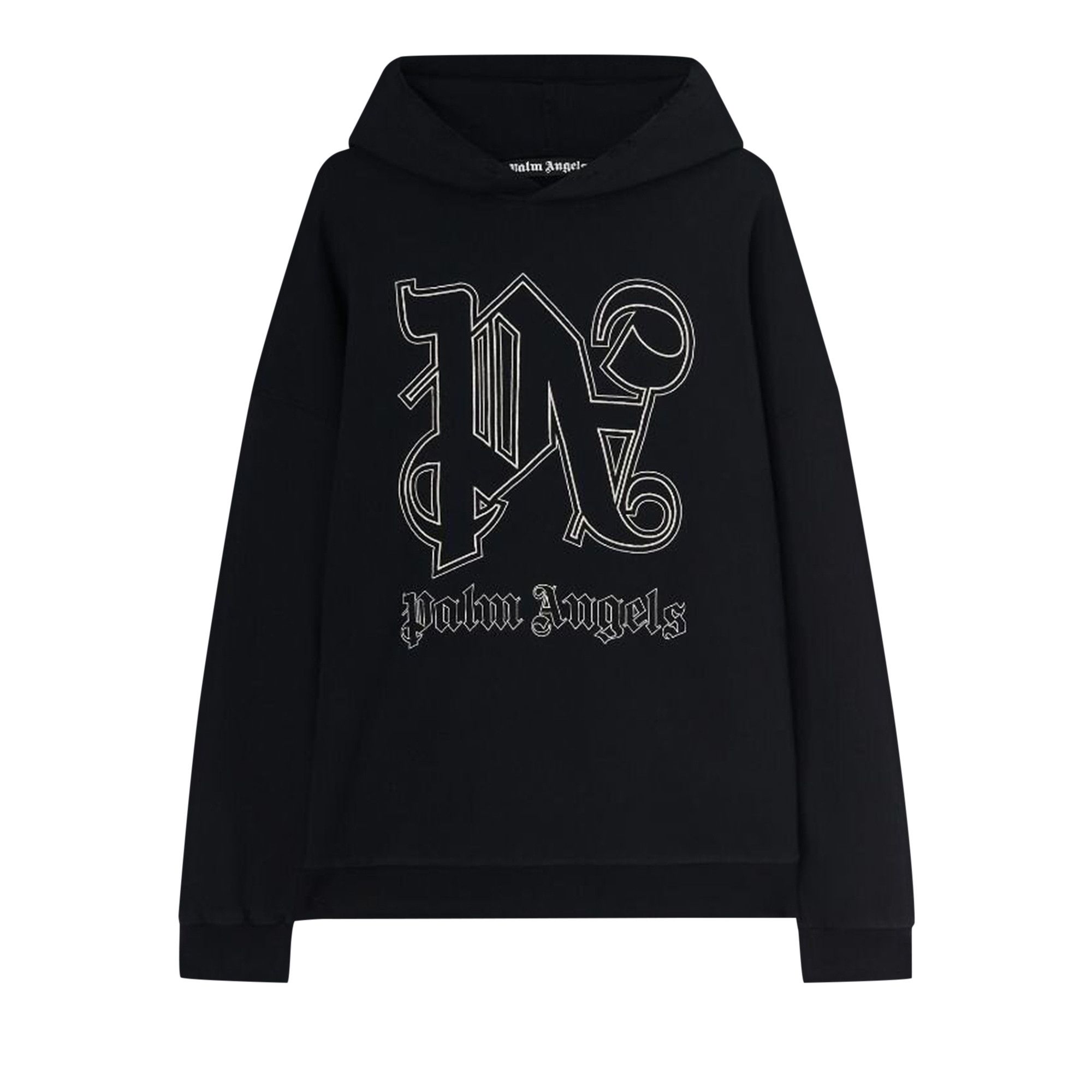 Buy Palm Angels Monogram Statement Hoodie 'Black/Off White