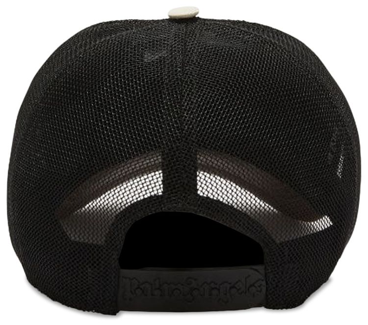 Palm Angels Monogram Trucker Hat BeigeOff White
