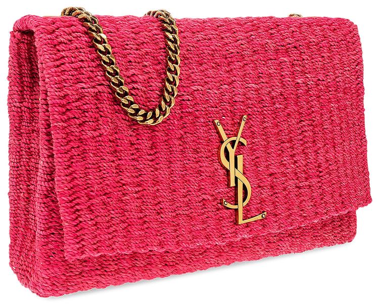 Saint Laurent Kate Medium Supple Chain Bag Pink Glow