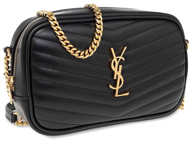 Saint Laurent Lou Mini Shoulder Bag Black