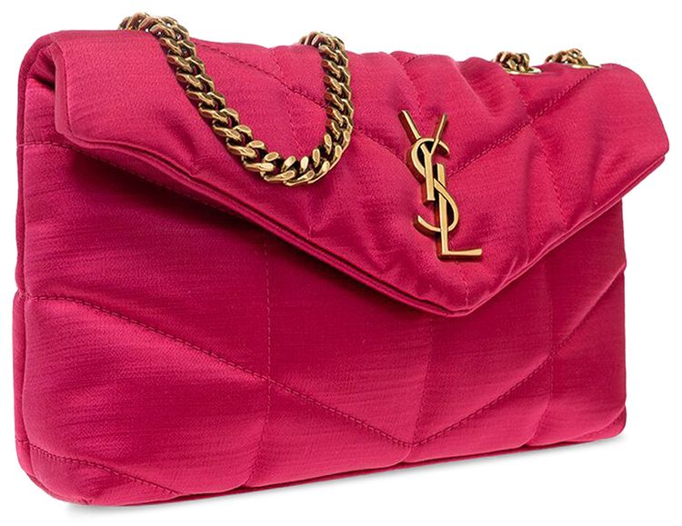 Saint Laurent Puffer Toy Quilted Shoulder Bag Guava Pink
