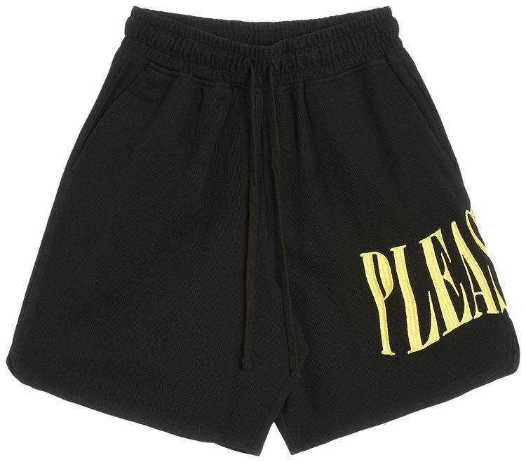 Pleasures Twitch Waffle Knit Short Black