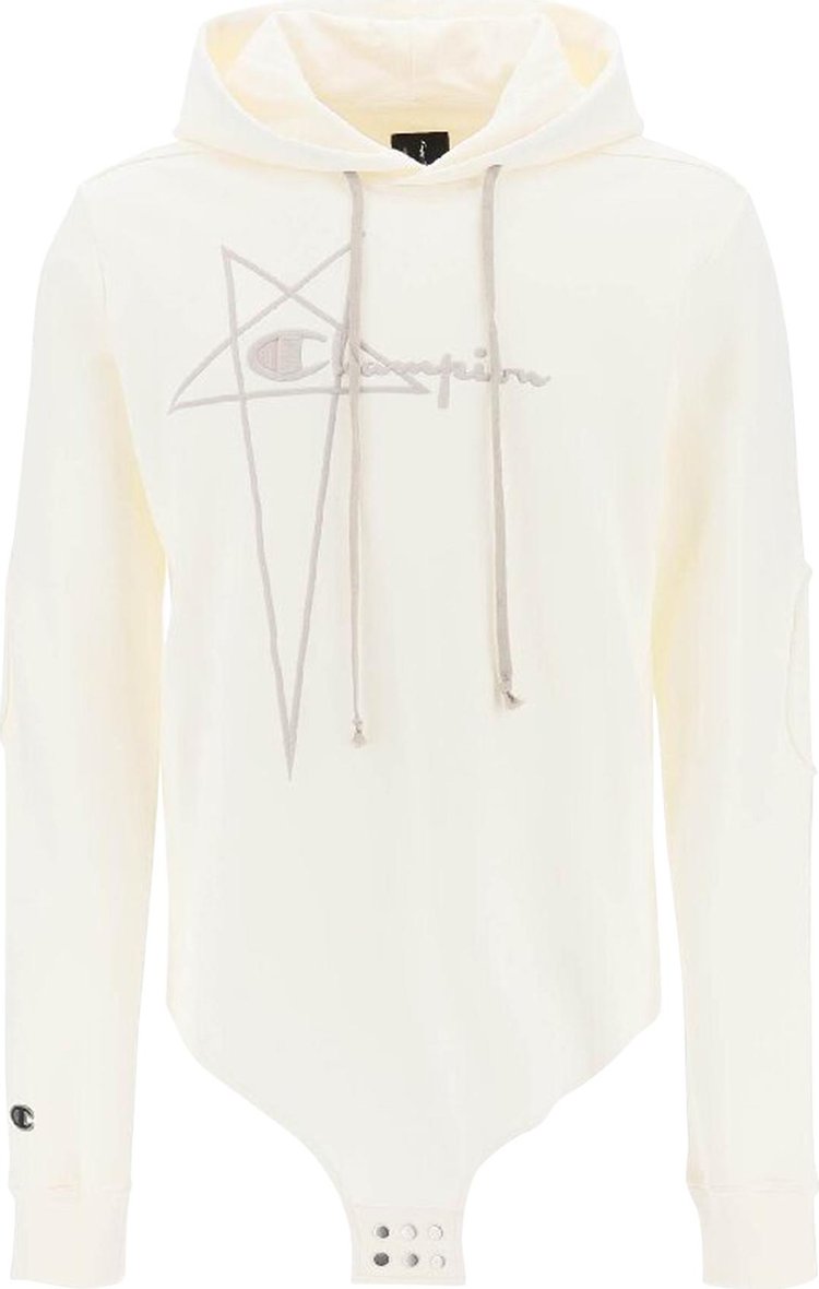 Buy Rick Owens x Champion Knitted Hooded Bodysuit 'Milk' - CM02C9227 ...
