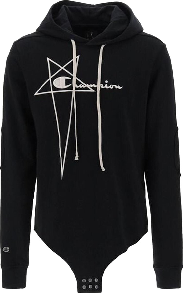 Buy Rick Owens x Champion Knitted Hooded Bodysuit 'Black' - CM02C9227 ...