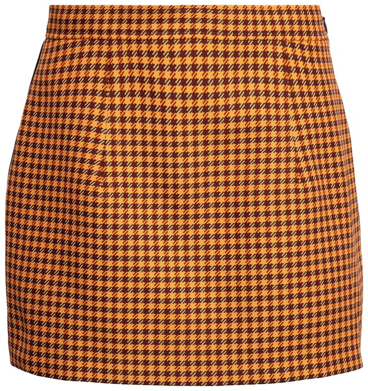 Marni Houndstooth Mini Skirt Burgundy