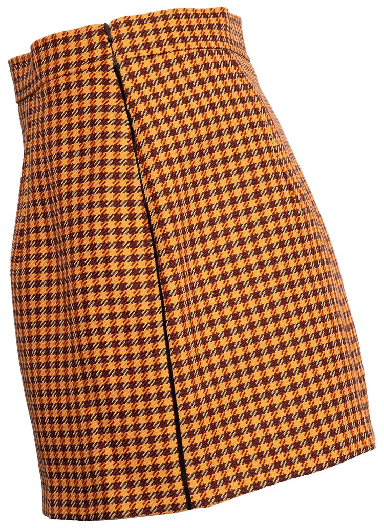 Marni Houndstooth Mini Skirt Burgundy