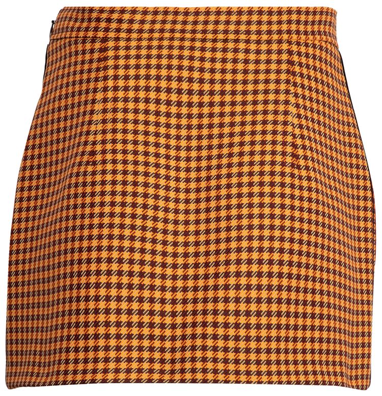 Marni Houndstooth Mini Skirt Burgundy