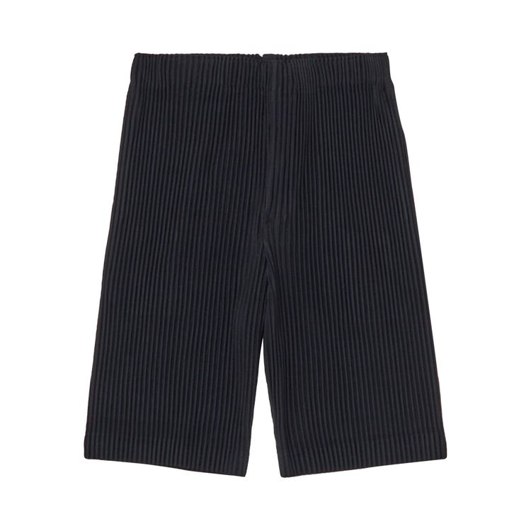 Pleated Please Issey Miyake Horizontal Pleated Shorts PP43-JF144 Navy 3