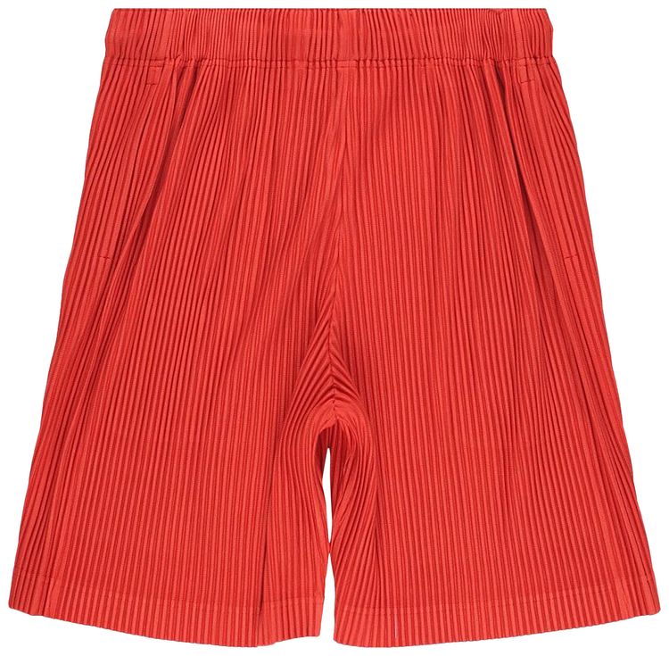 Issey Miyake Color Pleats Shorts Dry Red