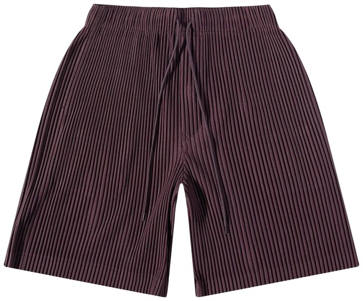 Issey Miyake Color Pleats Shorts Dark Wood Brown
