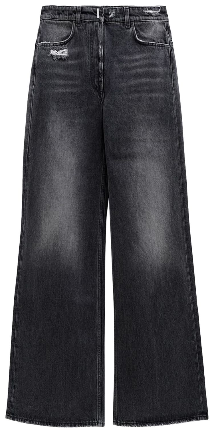 Givenchy Extra Wide Denim Jeans Black