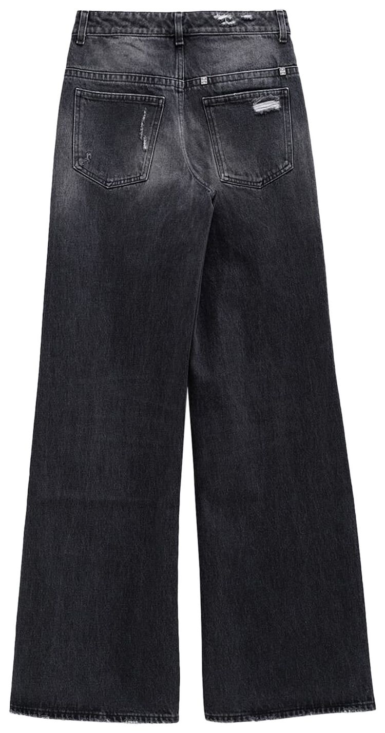 Givenchy Extra Wide Denim Jeans Black