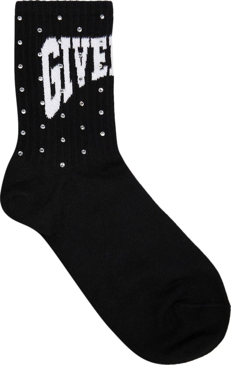 Givenchy Short Embellished Football Socks Black