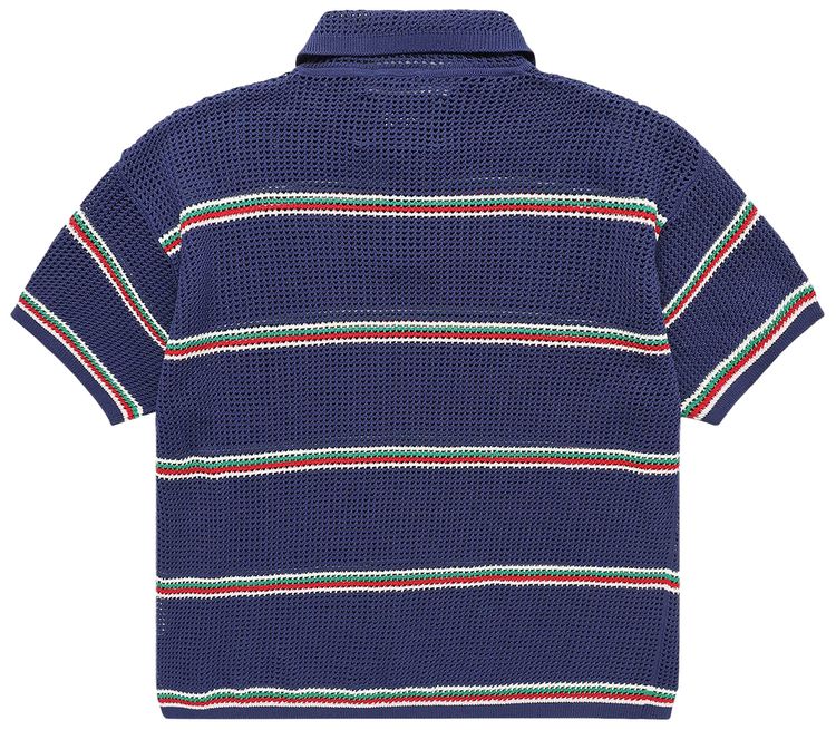 Bode Latice Polo Multi Stripe Multicolor