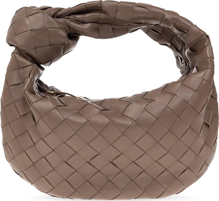 Bottega Veneta Small Leather Intrecciato Jodie Shoulder Bag In Neutral