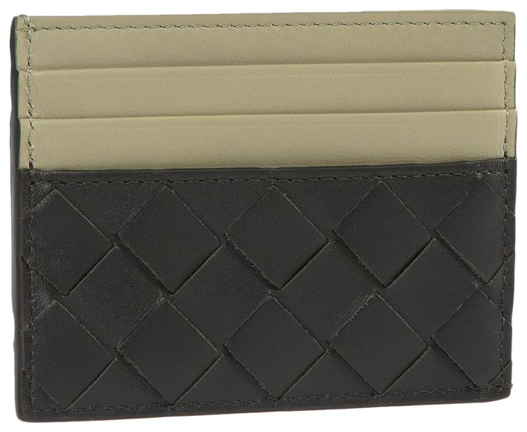 Bottega Veneta Intrecciato Credit Card Case Dark GreenTrave