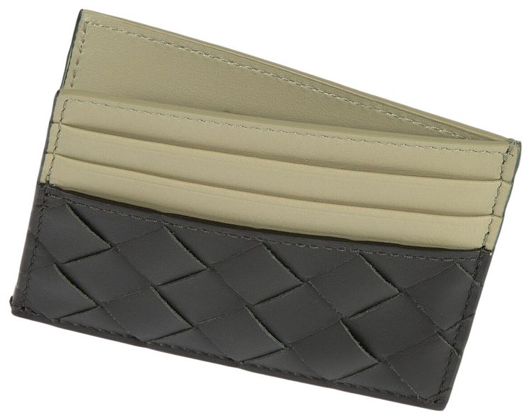 Bottega Veneta Intrecciato Credit Card Case Dark GreenTrave