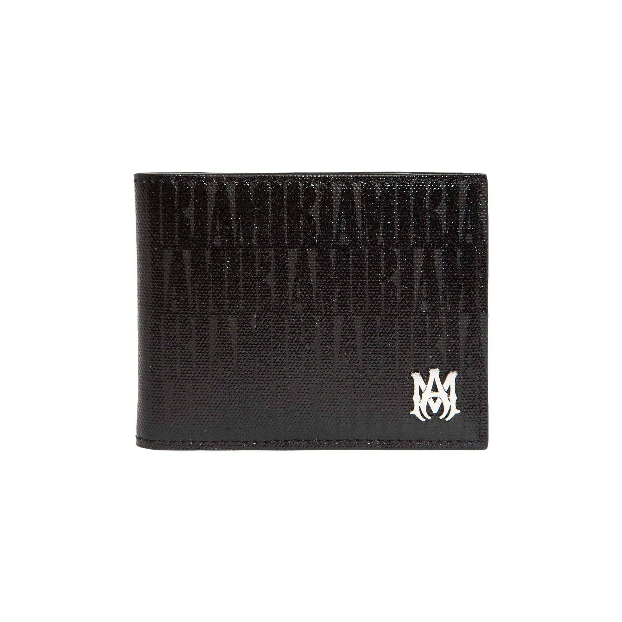 Buy Amiri Jacquard Bi Fold Wallet 'Black' - PF23MBI002 001 BLAC
