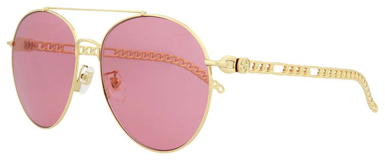 Gucci Round Frame Sunglasses GoldRed