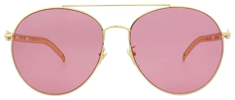 Gucci Round Frame Sunglasses GoldRed