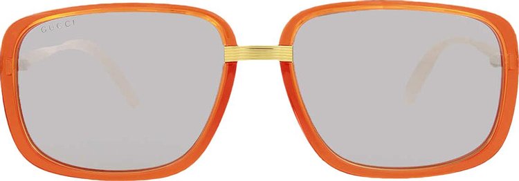 Gucci Rectangular Frame Sunglasses OrangeGoldSilver