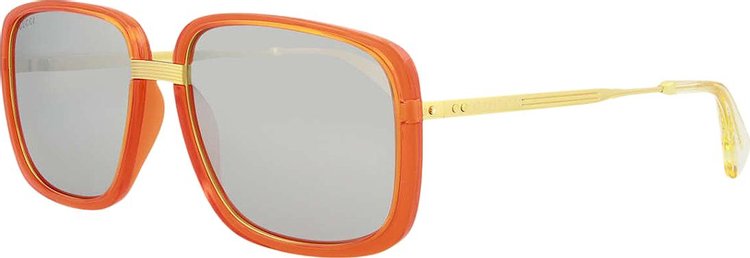 Gucci Rectangular Frame Sunglasses OrangeGoldSilver