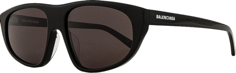 Balenciaga Square Frame Acetate Sunglasses Shiny Black