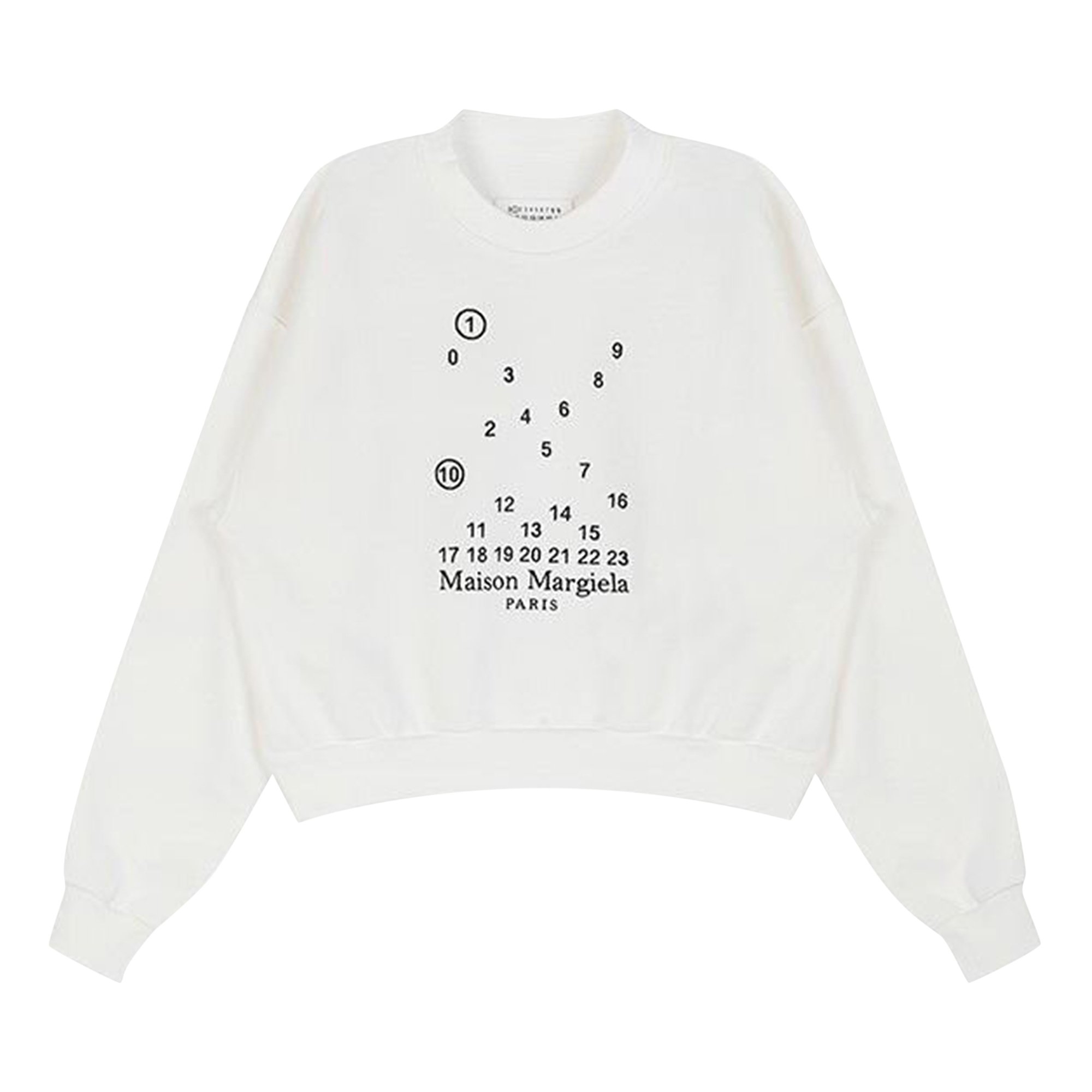 Buy Maison Margiela Numbers Logo Sweatshirt 'White' - S51GU0118 