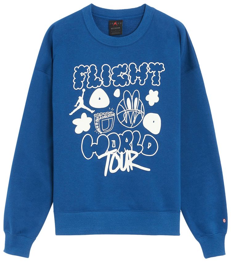 Air Jordan Artist Series By Mia Lee Fleece Crew Blue