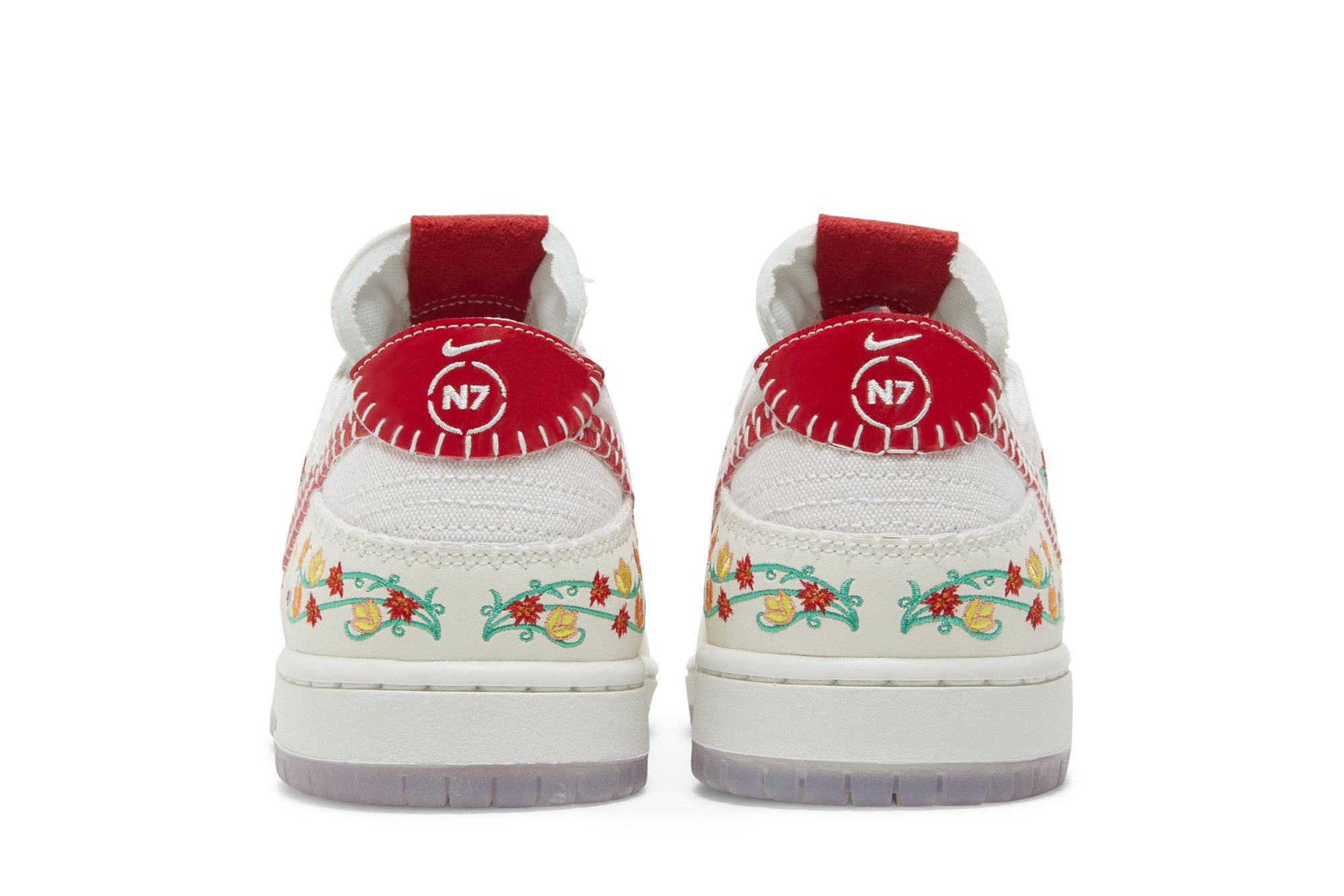 NIKE SB ☆ Dunk Low Decon ‘N7’ Sail×Red Size 8 - Nike SB Dunk Low Decon N7 - Sail University Red | eBay