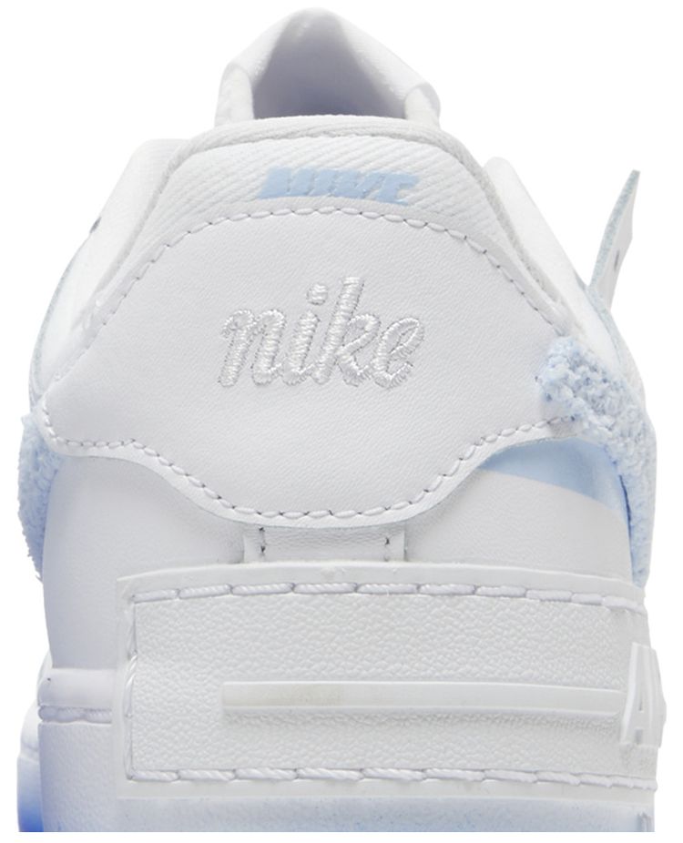 Nike Wmns Air Force 1 Shadow Chenille Swoosh   Blue Tint
