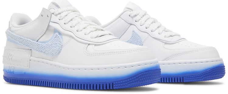 Nike Wmns Air Force 1 Shadow Chenille Swoosh   Blue Tint