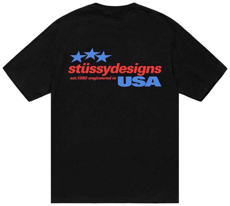 Stussy Designs USA Tee Black