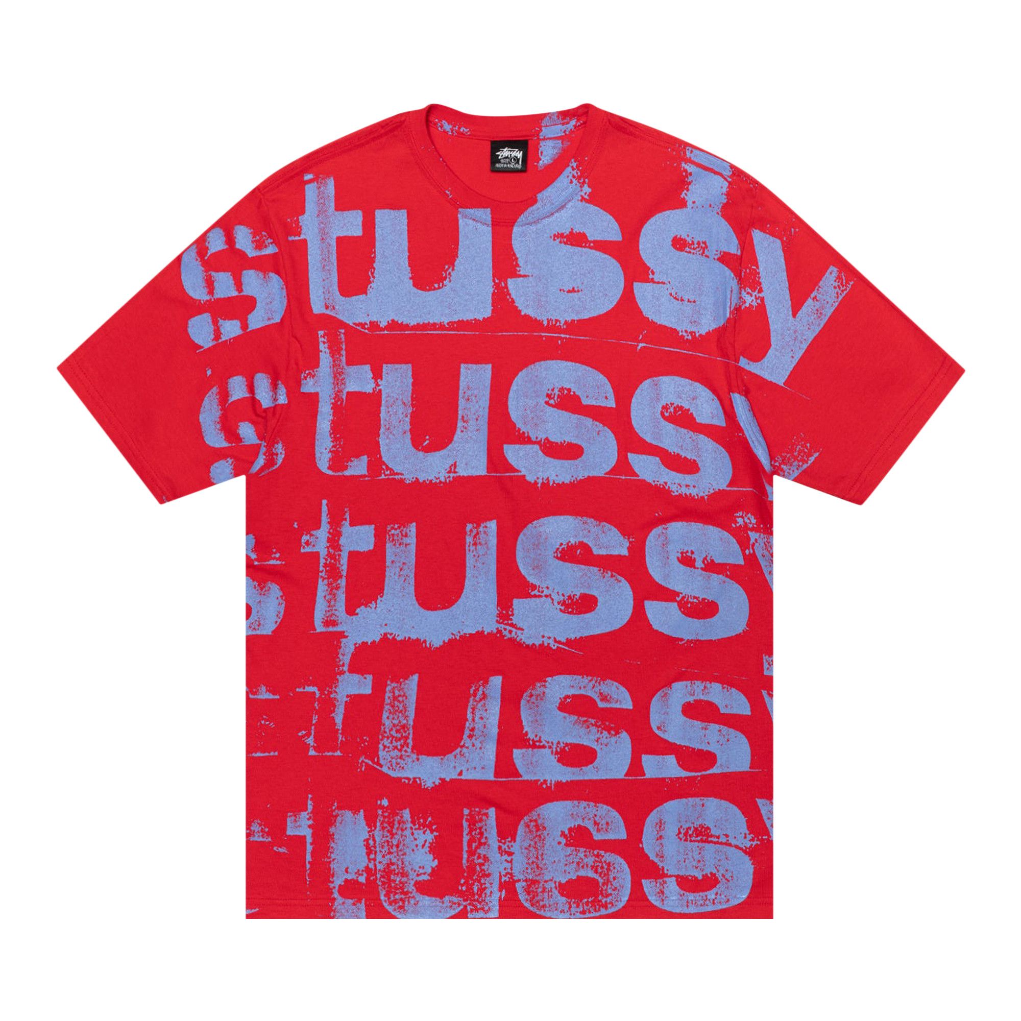 Red stussy t hotsell shirt
