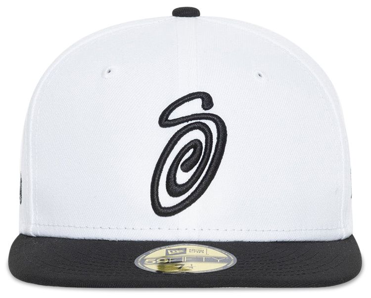 Stussy Curly S 59Fifty New Era Cap WhiteBlack