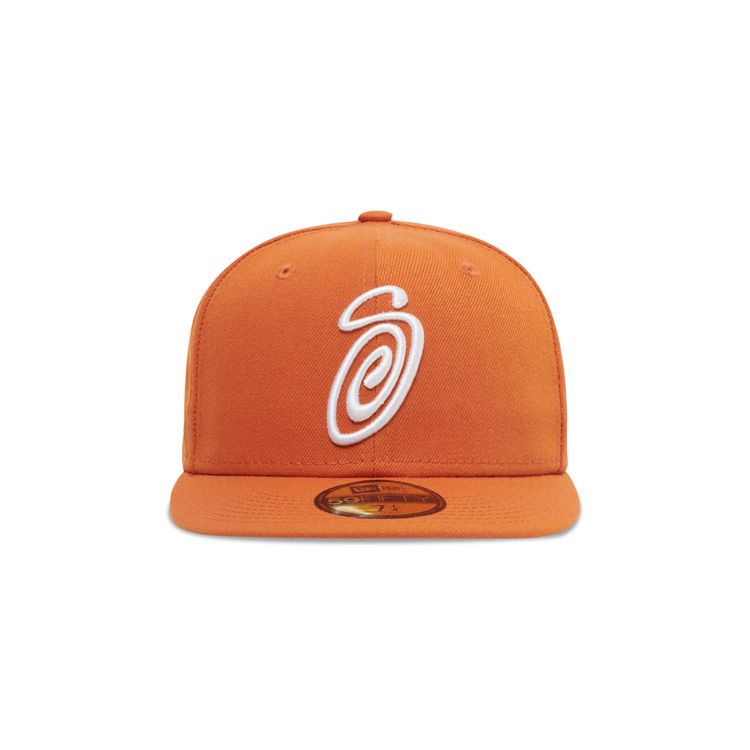 Stussy Curly S 59Fifty New Era Cap Orange