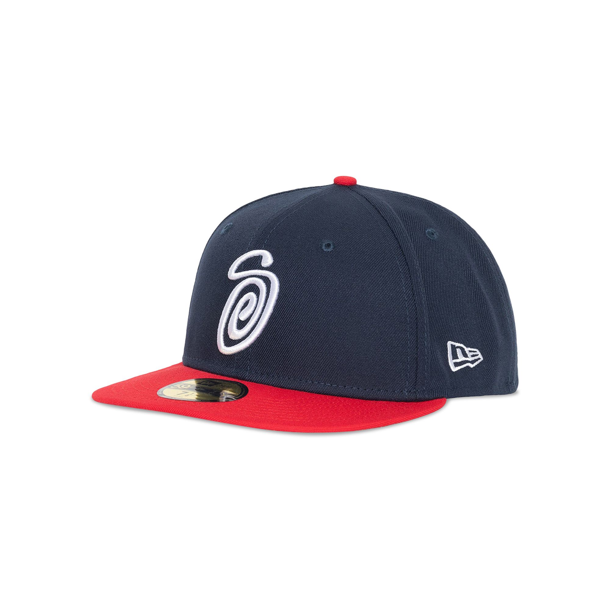 Buy Stussy Curly S 59Fifty New Era Cap 'Navy/Red' - 1311008 NAVY