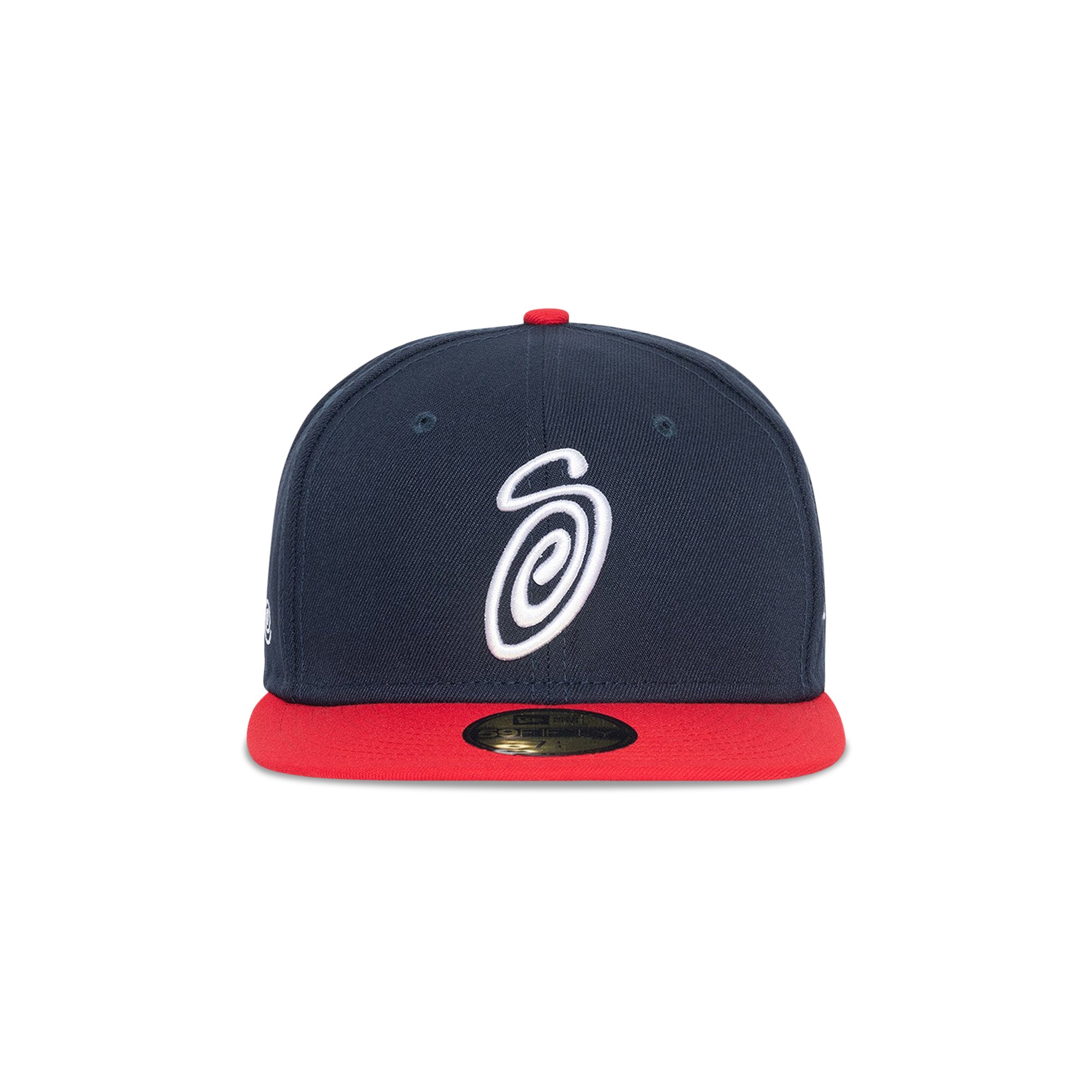 Buy Stussy Curly S 59Fifty New Era Cap 'Navy/Red' - 1311008