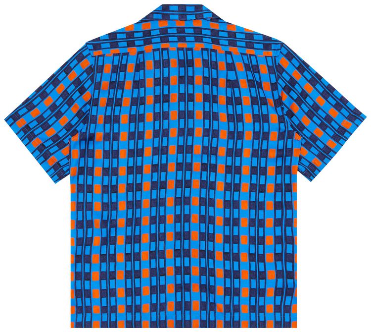 Wales Bonner Highlife Bowling Shirt Blue