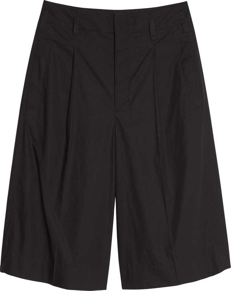 Lemaire Large Pleated Shorts 'Black'