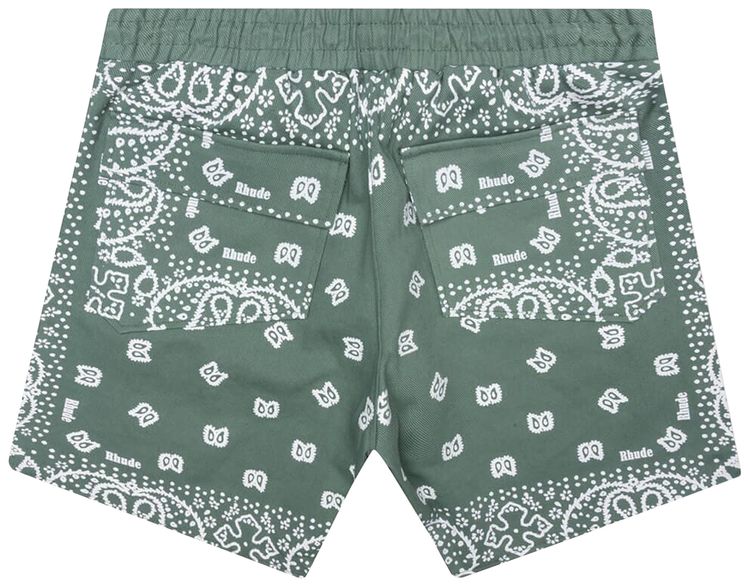 Rhude Bandana Shorts Sage