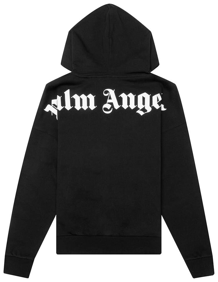Palm Angels Kids Classic Overlord Zip Hoodie BlackWhite