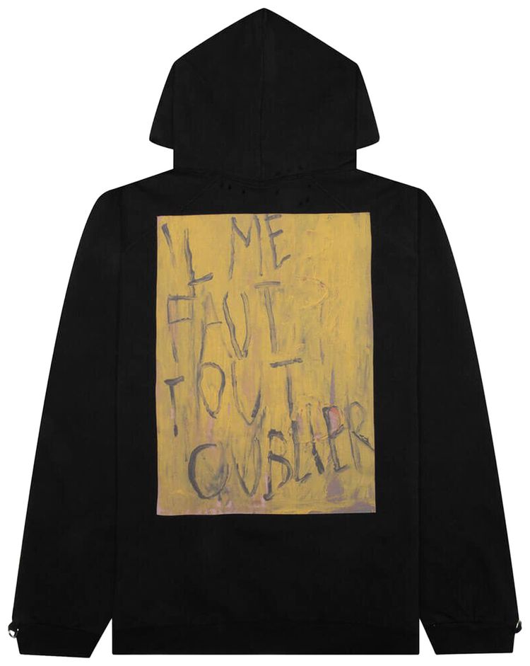 Raf Simons Washed Fit Hoodie Black