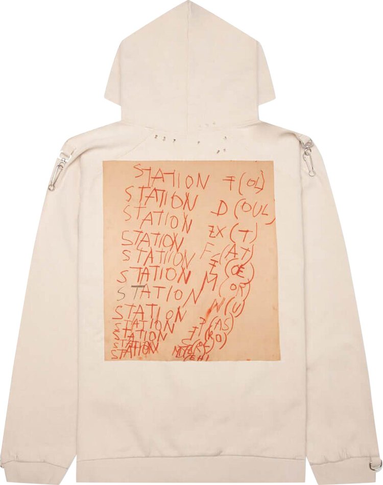 Raf Simons Washed Fit Hoodie Beige