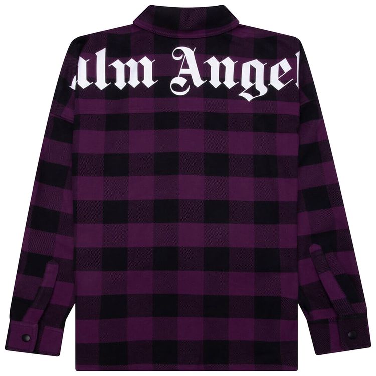 Palm Angels Classic Logo Overshirt VioletWhite