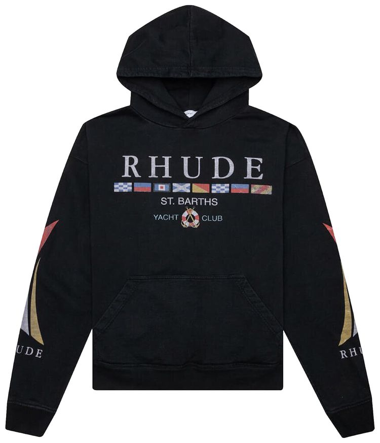 Rhude Yacht Club Hoodie Vintage Black