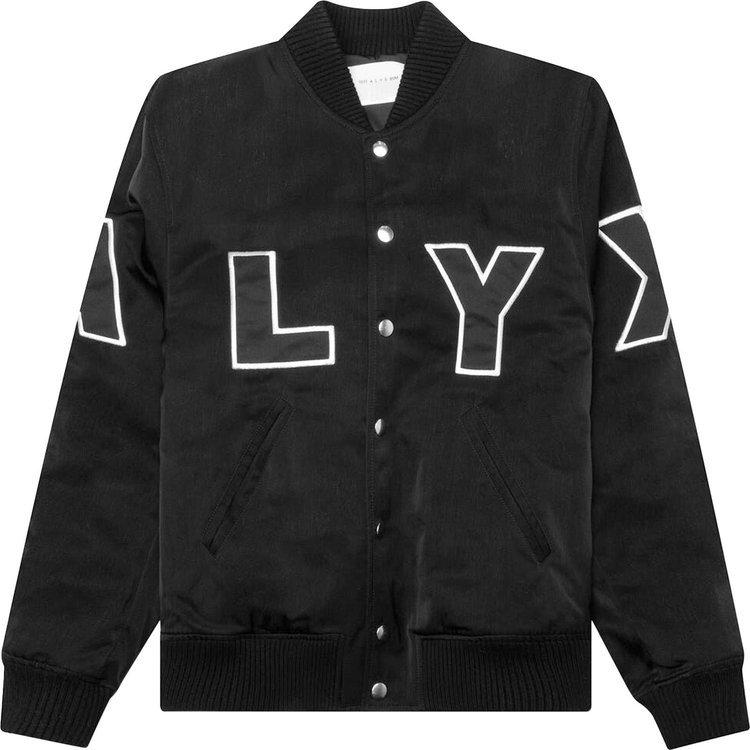 1017 ALYX 9SM Nylon Logo Varsity Jacket 'Black'
