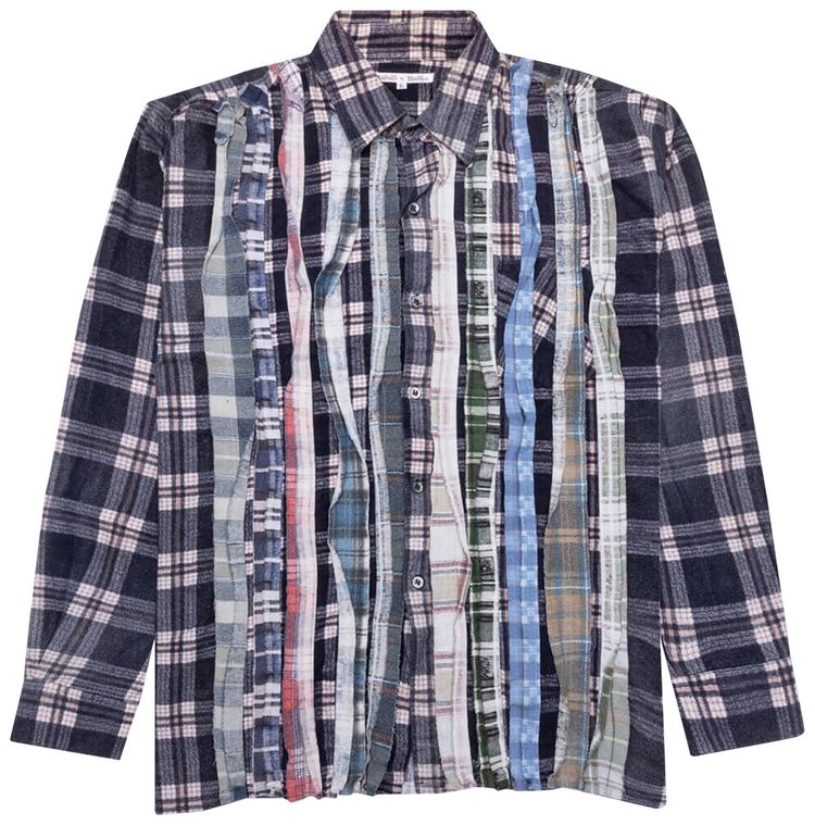 Needles Flannel Shirt Ribbon Reflection Shirt Assorted