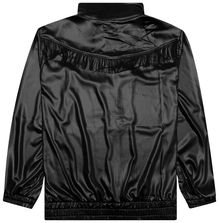 Needles Fringe Track Jacket Poly Sateen Black